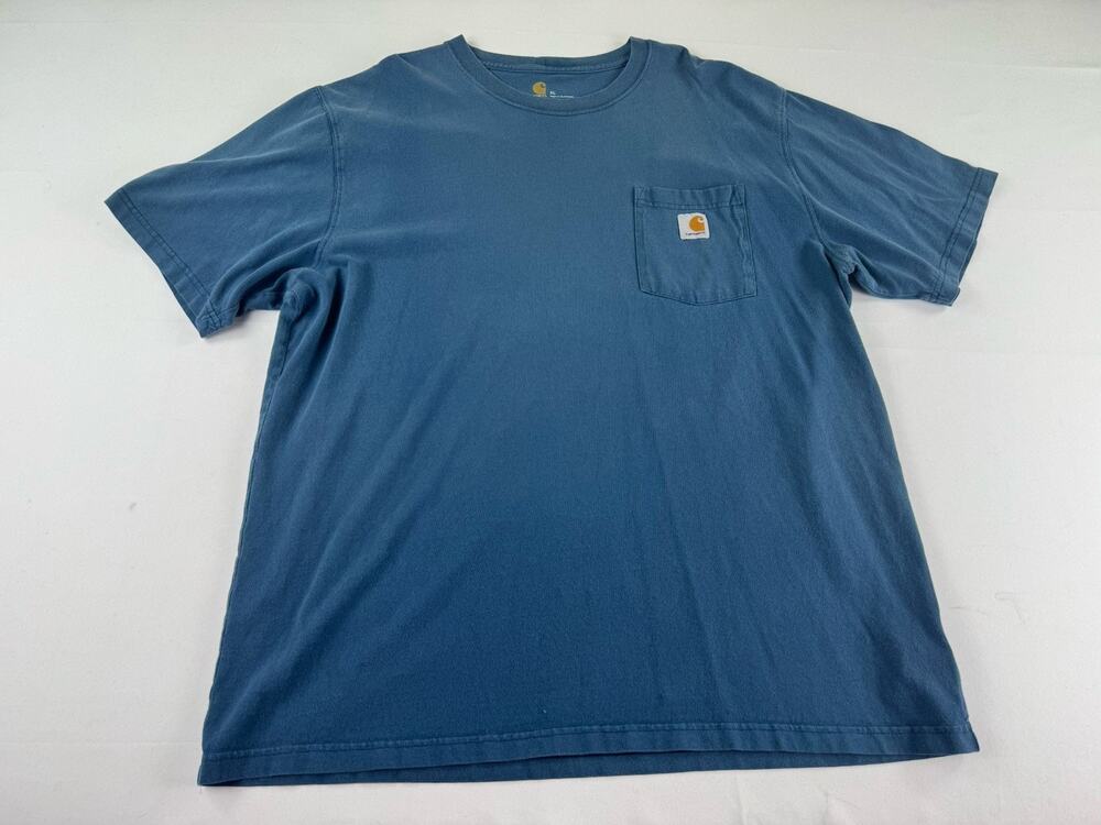 Carhartt Pocket T-Shirt XL Blue Original Fit Short Sleeve